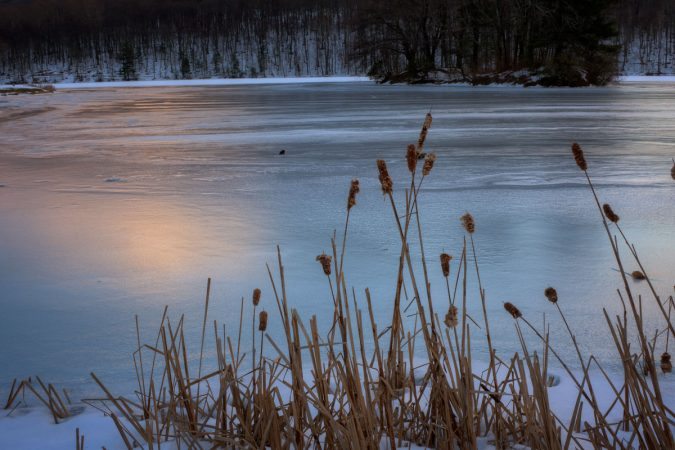 "Peaks of Otter in Snow, Milepost 86" by Steve Hurt
