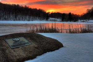 "Snow at Abbott Lake, Milepost 86" by Steve Hurt