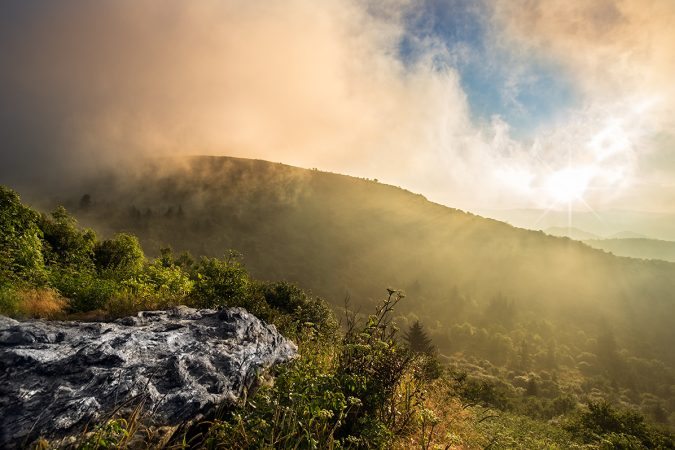 "Sunrise at Black Balsam Knob, Milepost 420" by Dawnfire Photography