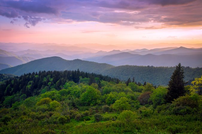 "Cowee Mountain Overlook, Milepost 430.7" by Dawnfire Photography