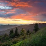 "Sunset at Cowee Mountains Overlook, Milepost 430.7" by Dawnfire Photography