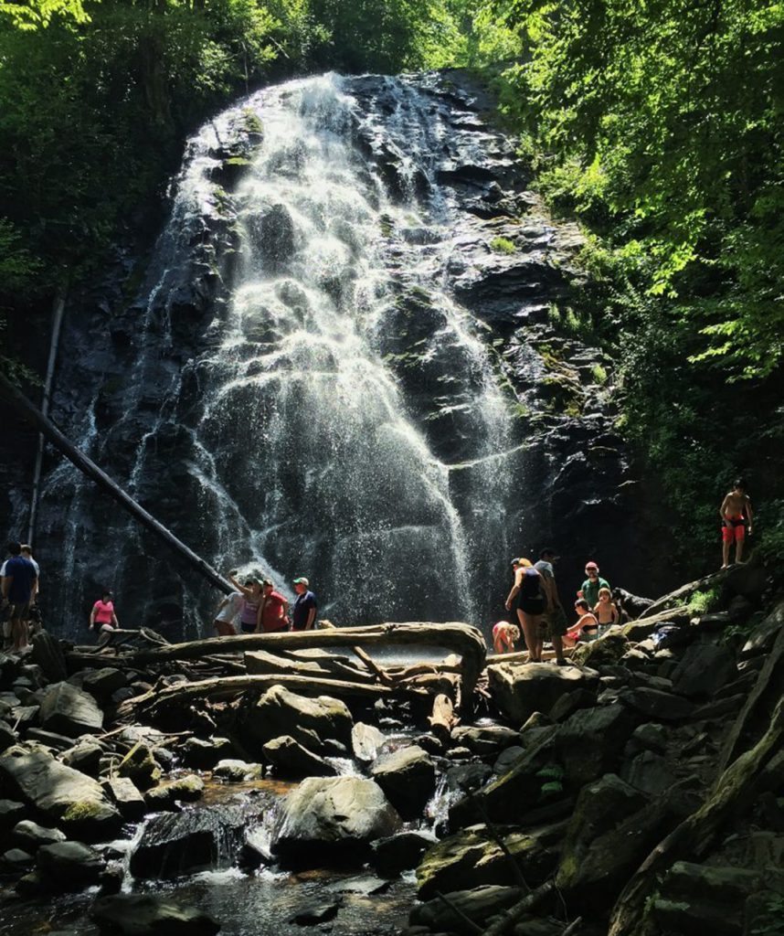"Hikers at Crabtree Falls" by Jennifer Mesk Photography