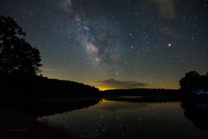 "Milky Way over Price Lake, Milepost 296.7" by Jason Marshburn