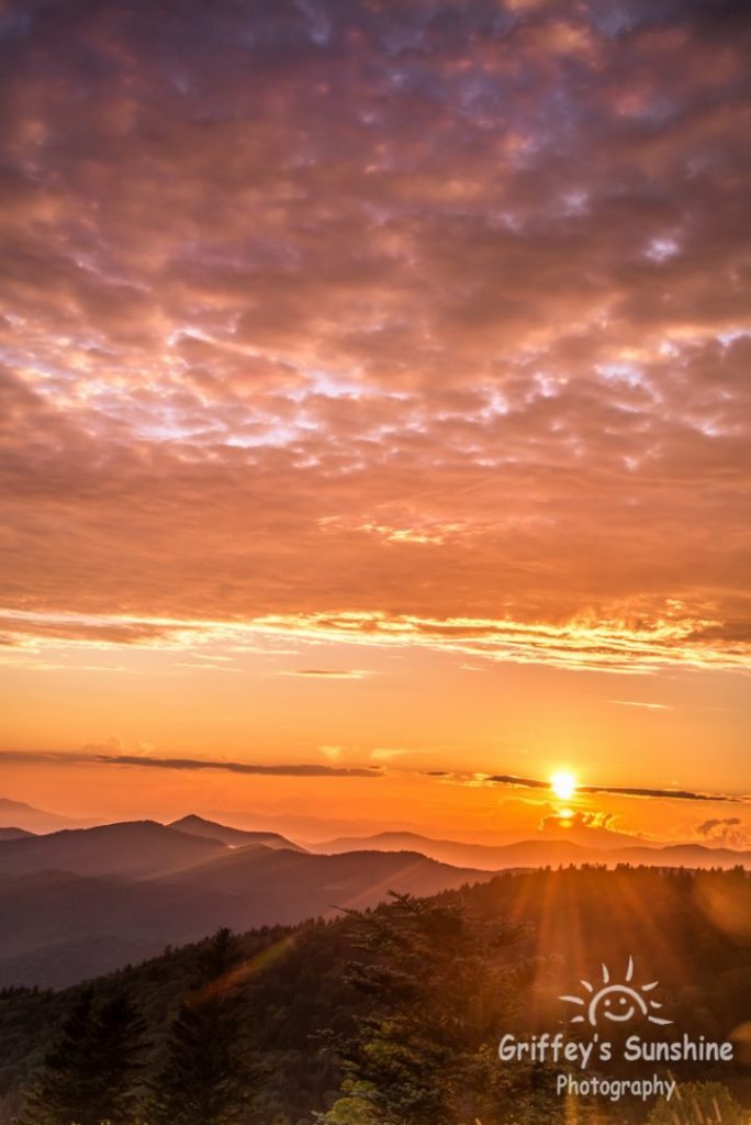 "Sunset at Cowee Mountains Overlook" by Griffey's Sunshine Photography