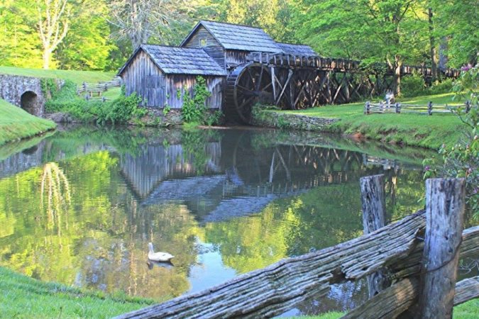 "The Pond at Mabry Mill" by Bill Tidwell