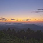 "August Sunset at The Saddle Overlook, Milepost 168" by Leiane Gibson