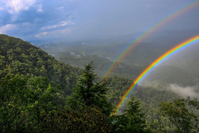"Double Rainbow at Chestoa View, Milepost 320.8" by HD Carolina