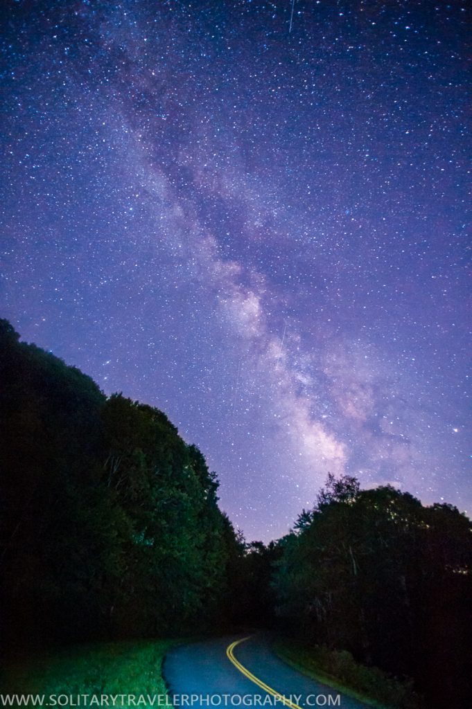 "Milky Way near Hornbuckle Valley Overlook, Milepost 453.4" Solitary Traveler Photography