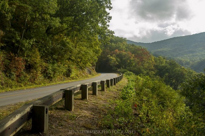 "Early Fall Color at Milepost 373 near Asheville, NC" by Jennifer Mesk Photography