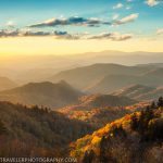 "Fall Sunset at Woolyback Overlook, Milepost 452.3" by Solitary Traveler Photography