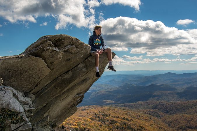 "Hiker on the Rough Ridge Trail, Milepost 302.8" by HD Carolina