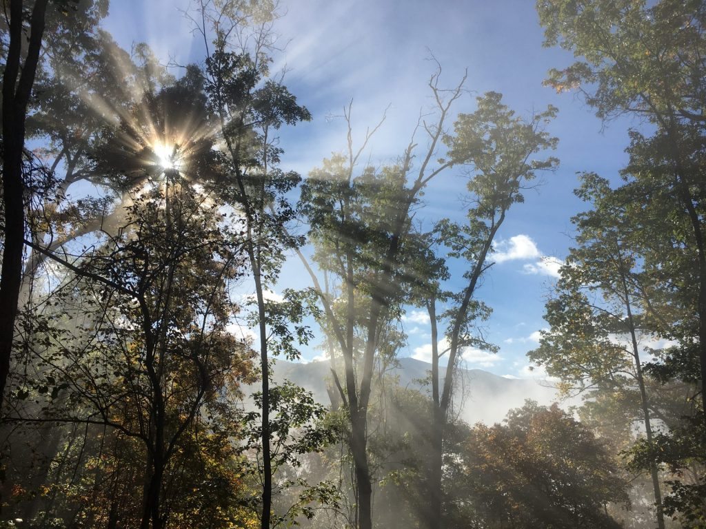 "Sunrays at Cold Mountain, North Carolina" by Doron Warren