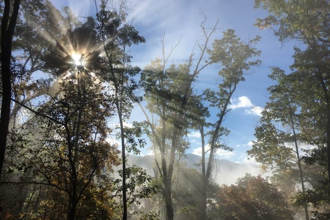 "Sunrays at Cold Mountain, North Carolina" by Doron Warren