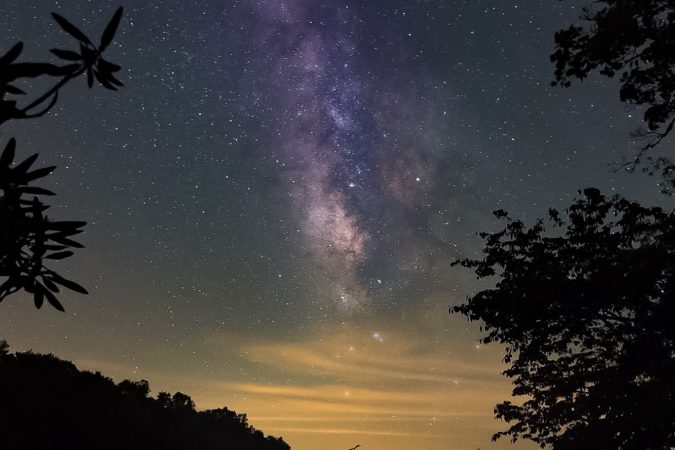 "Milky Way over Price Lake, Milepost 296.7" by Christopher Spicer