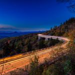 "Linn Cove Viaduct at Nighttime, Milepost 304.4" by Mike Koenig