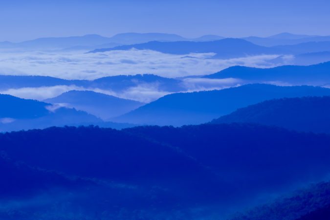 "Morning Blues at a Parkway Overlook near Asheville" by Matthew Barron