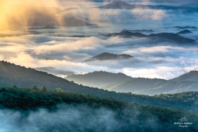 "Clouds Pool at Yonahlossee Overlook, Milepost 303.9" by Griffey's Sunshine Photography