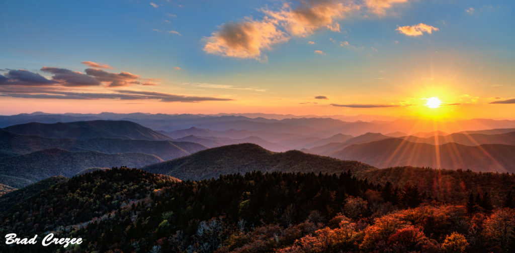 "Cowee Mountains Overlook at Milepost 430.7" by Brad Crezee