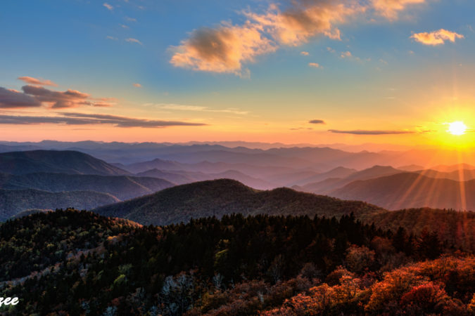 "Cowee Mountains Overlook at Milepost 430.7" by Brad Crezee