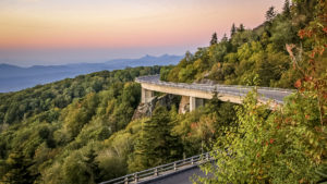 "Early Fall at the Linn Cove Viaduct, Milepost 304.4" by Jason Schronce