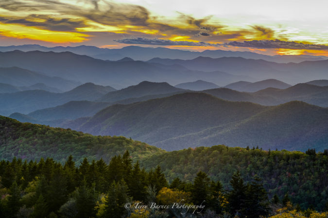 "Blue Ridge Views at Cowee Overlook, Milepost 430" by Terry Barnes Photography