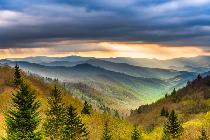 "Spring at Oconaluftee Overlook, Milepost 462.9" by Rhonda Kingen Photography