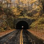 "Autumn Over Tanbark Ridge Tunnel, Milepost 375" by Andrew Wing Photo